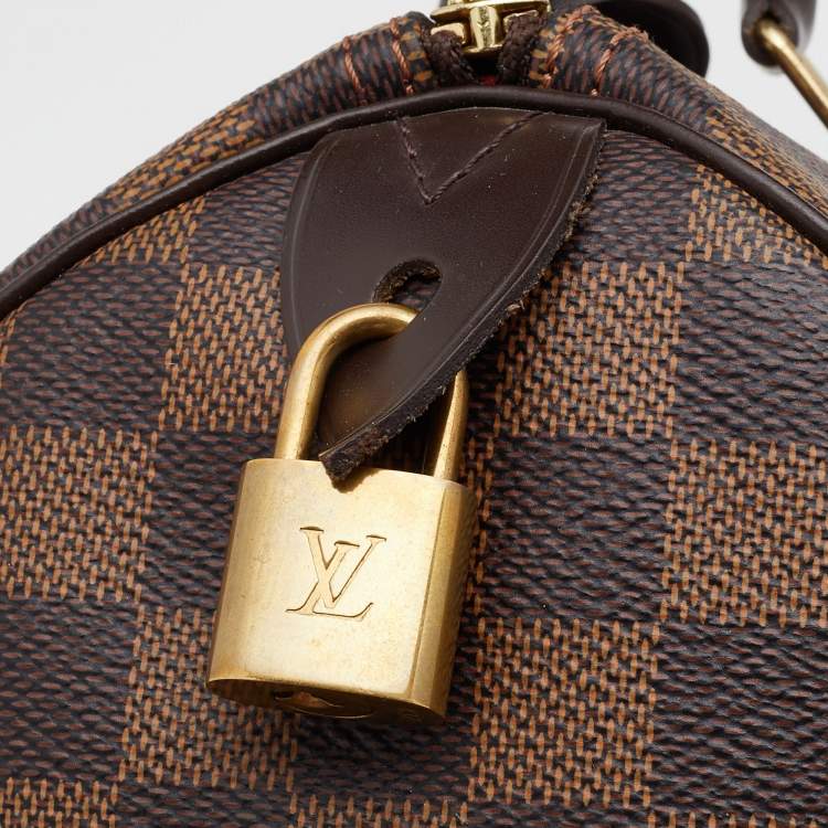 Pre Owned Louis Vuitton Damier Ebene Canvas NM Speedy 25 Bag