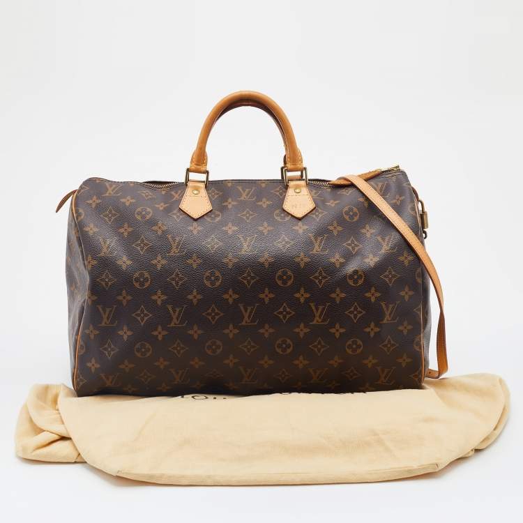 Pre Owned Louis Vuitton Monogram Canvas Speedy 40 Bag