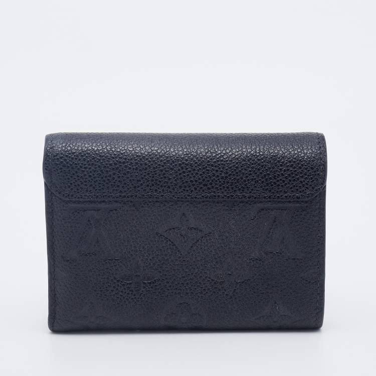 Pre Owned Louis Vuitton Black Monogram Empreinte Pont Neuf Compact Wallet