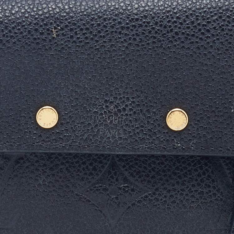 Pre Owned Louis Vuitton Black Monogram Empreinte Pont Neuf Compact Wallet