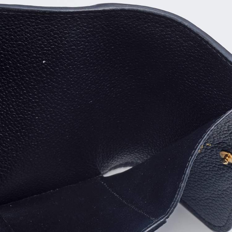 Pre Owned Louis Vuitton Black Monogram Empreinte Pont Neuf Compact Wallet