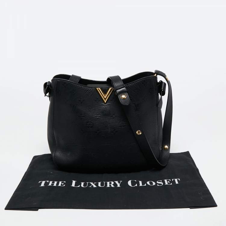 Pre Owned Louis Vuitton Black Monogram Leather Very  Hobo Bag