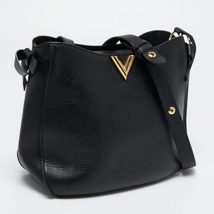 Pre Owned Louis Vuitton Black Monogram Leather Very  Hobo Bag