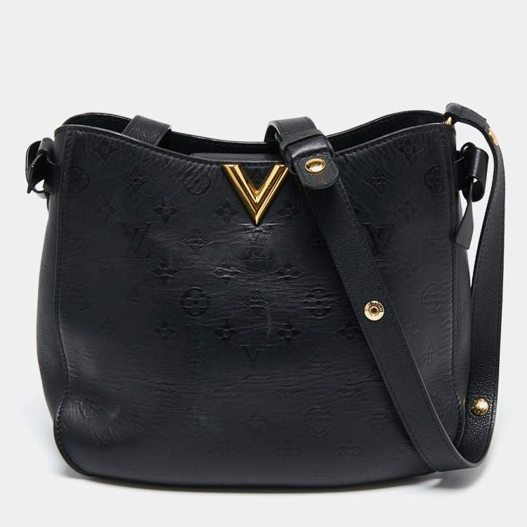 Pre Owned Louis Vuitton Black Monogram Leather Very  Hobo Bag