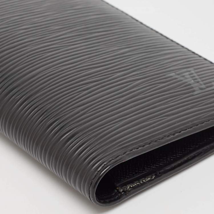 Pre Owned Louis Vuitton Black Epi Leather Bifold Long Wallet