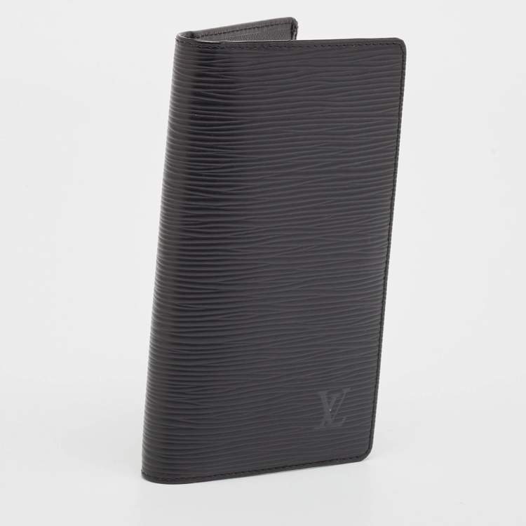 Pre Owned Louis Vuitton Black Epi Leather Bifold Long Wallet