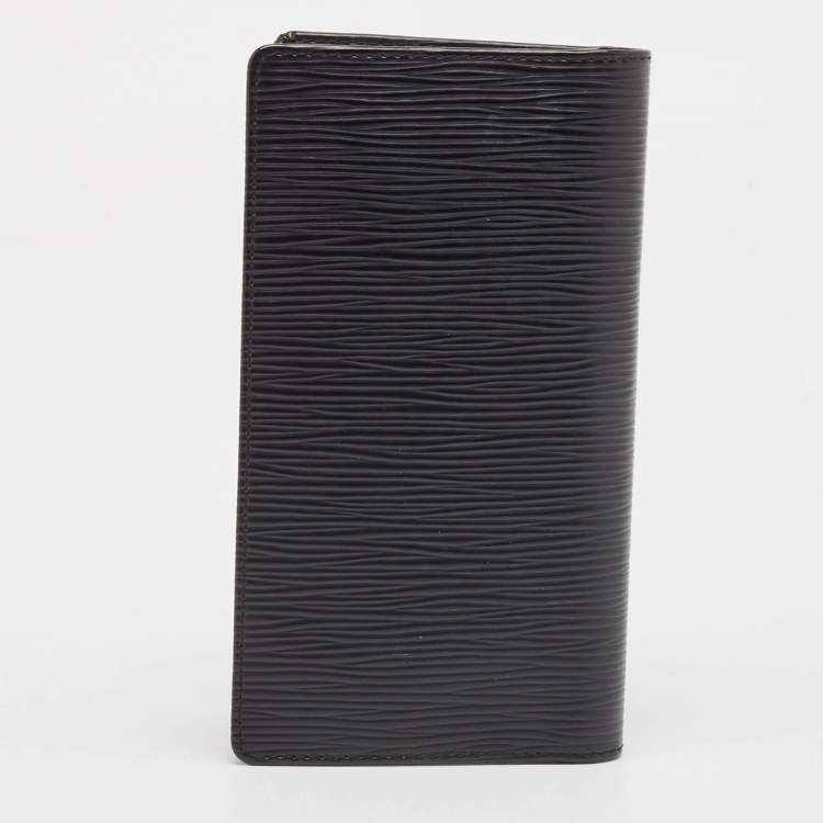 Pre Owned Louis Vuitton Black Epi Leather Bifold Long Wallet