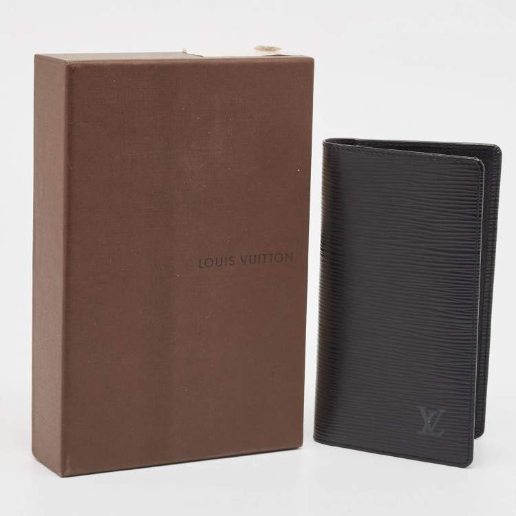 Pre Owned Louis Vuitton Black Epi Leather Bifold Long Wallet