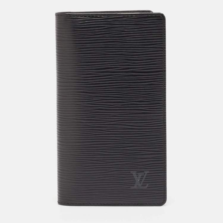 Pre Owned Louis Vuitton Black Epi Leather Bifold Long Wallet