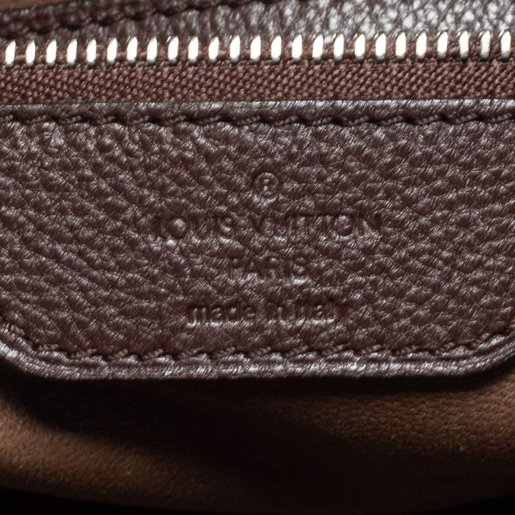 Pre Owned Louis Vuitton Brown Monogram Antheia Suede Ixia PM Bag
