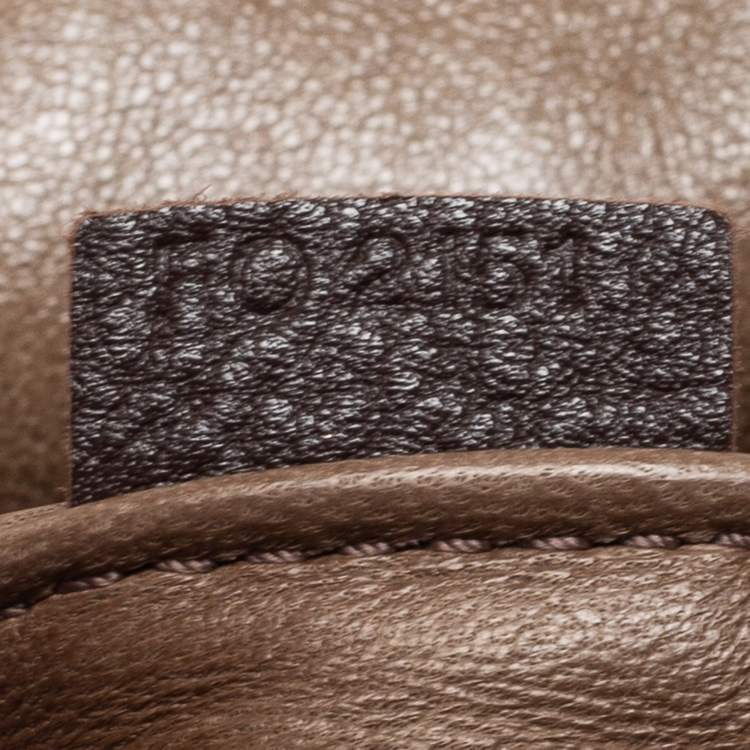 Pre Owned Louis Vuitton Brown Monogram Antheia Suede Ixia PM Bag