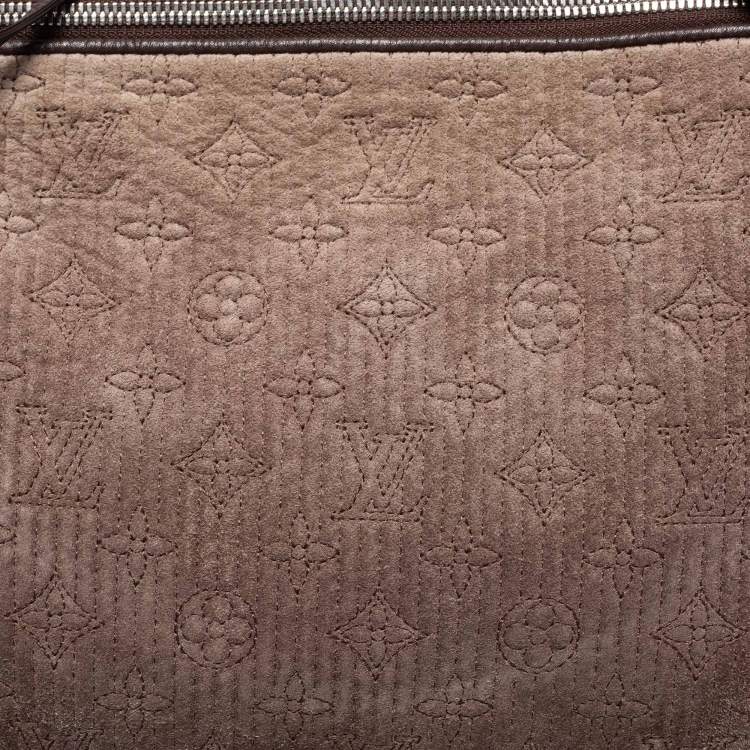 Pre Owned Louis Vuitton Brown Monogram Antheia Suede Ixia PM Bag