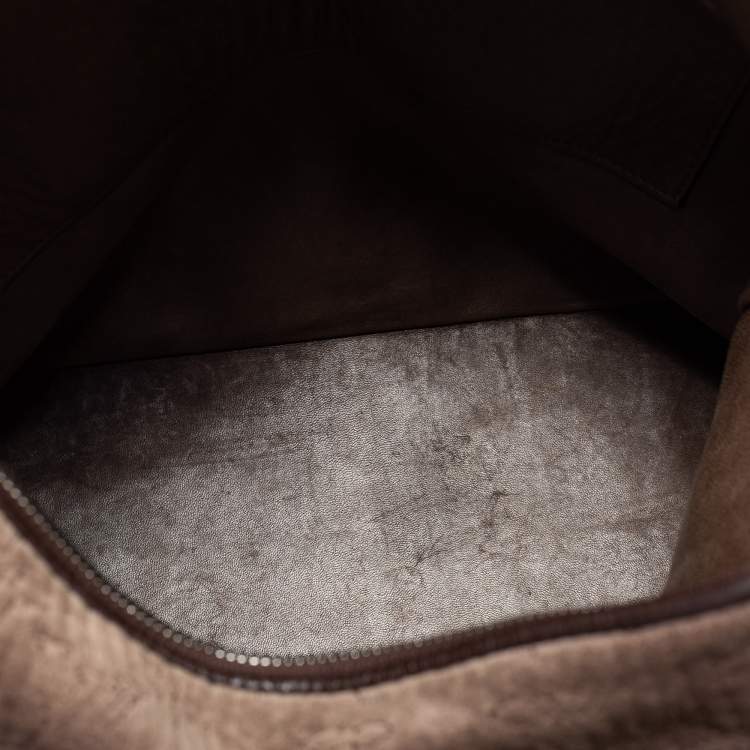 Pre Owned Louis Vuitton Brown Monogram Antheia Suede Ixia PM Bag