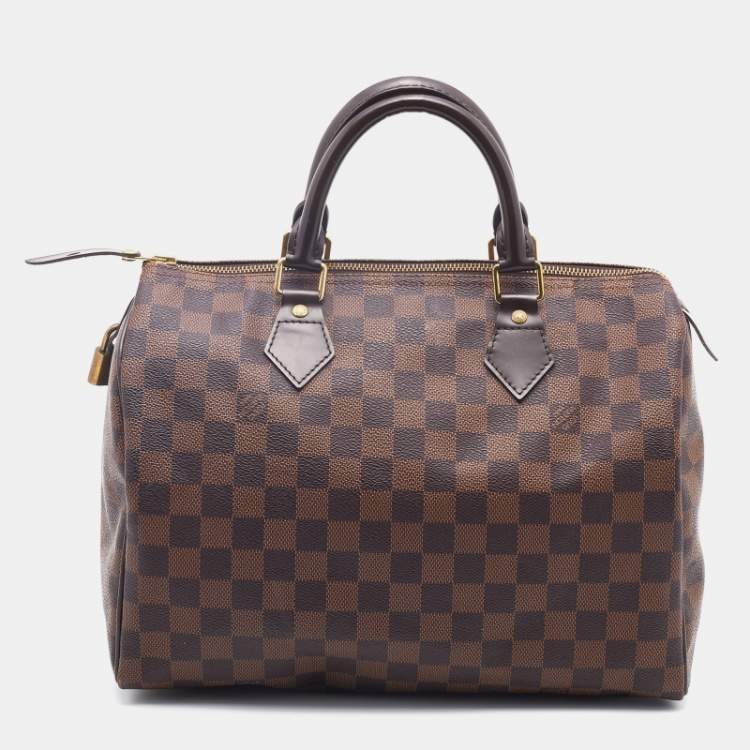Pre Owned Louis Vuitton Damier Ebene Canvas Speedy 30 Bag