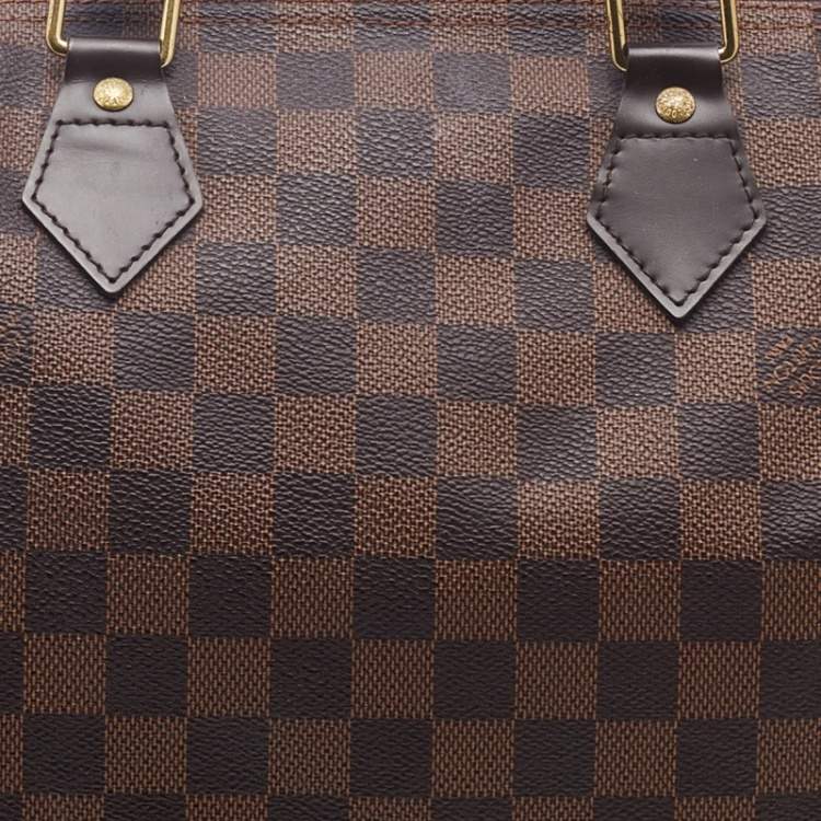 Pre Owned Louis Vuitton Damier Ebene Canvas Speedy 30 Bag