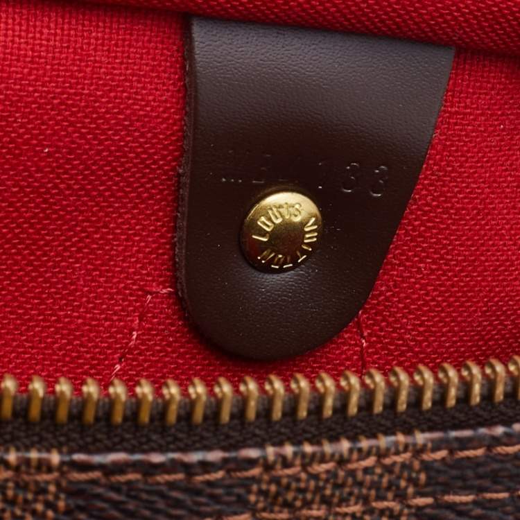 Pre Owned Louis Vuitton Damier Ebene Canvas Speedy 30 Bag