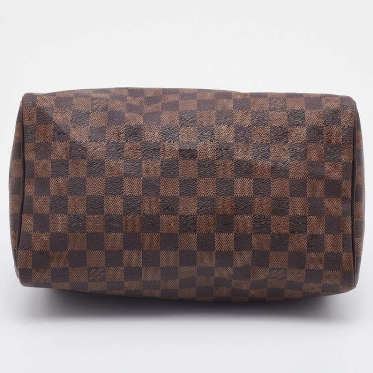 Pre Owned Louis Vuitton Damier Ebene Canvas Speedy 30 Bag