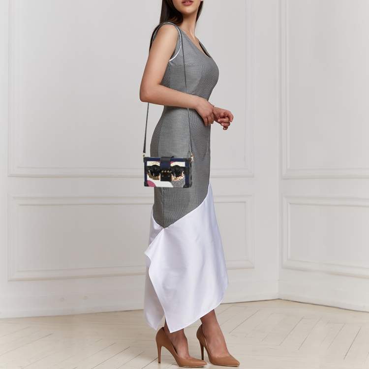 Petite malle leather crossbody bag Louis Vuitton Multicolour in
