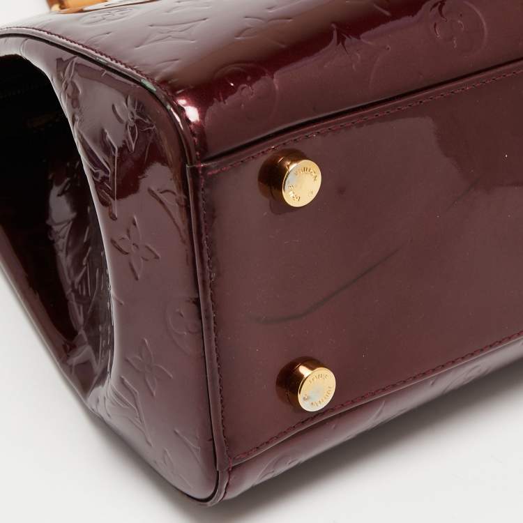 Pre Owned Louis Vuitton Rouge Fauviste Monogram Vernis Brea GM Bag