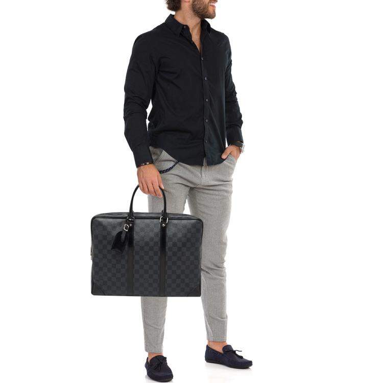 Pre Owned Louis Vuitton Damier Graphite Canvas Porte Documents Voyage Briefcase
