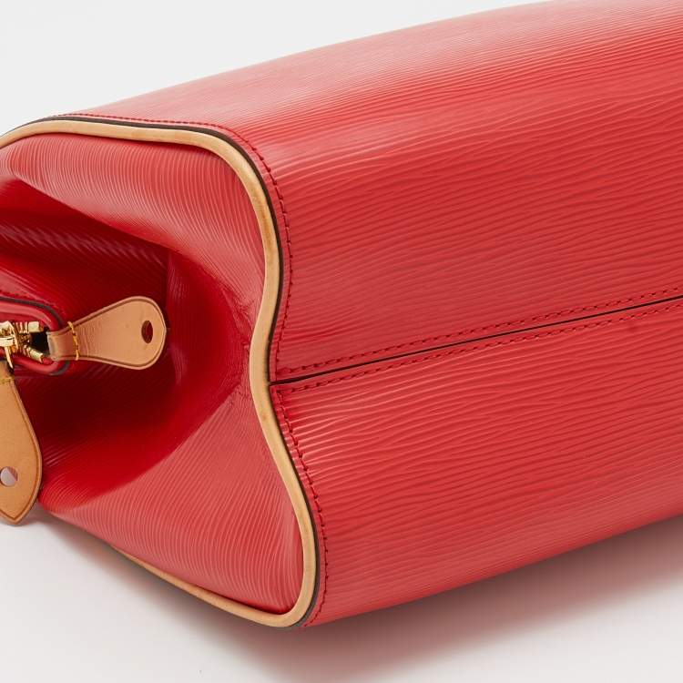 Pre Owned Louis Vuitton Coquelicot Epi Leather Doc PM Bag