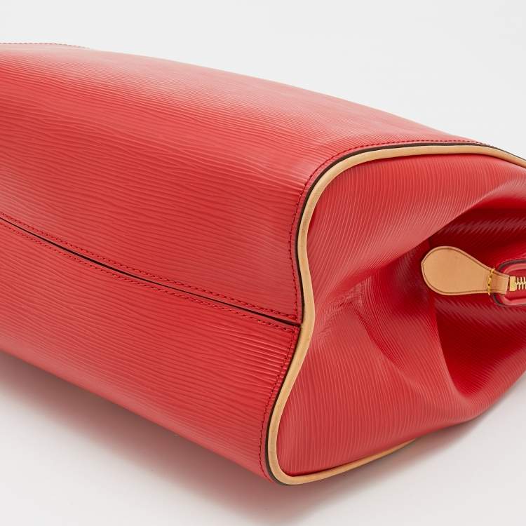 Pre Owned Louis Vuitton Coquelicot Epi Leather Doc PM Bag