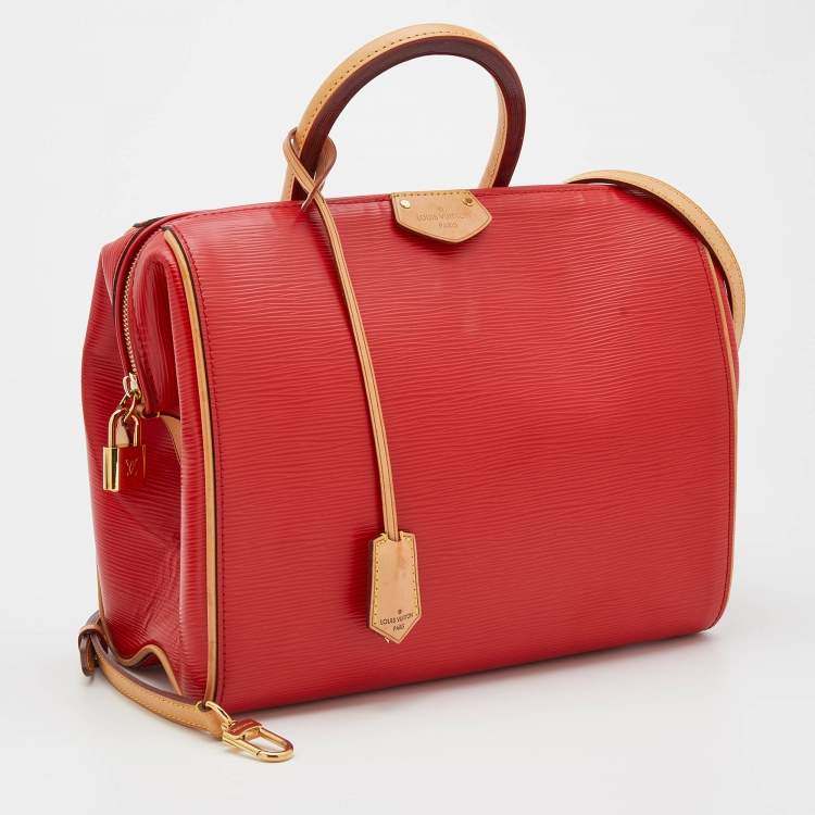 Pre Owned Louis Vuitton Coquelicot Epi Leather Doc PM Bag
