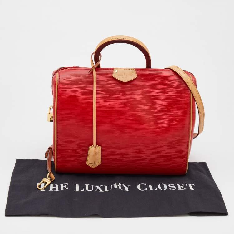 Pre Owned Louis Vuitton Coquelicot Epi Leather Doc PM Bag