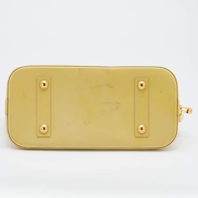 Pre Owned Louis Vuitton Vert Impression Monogram Vernis Alma PM Bag