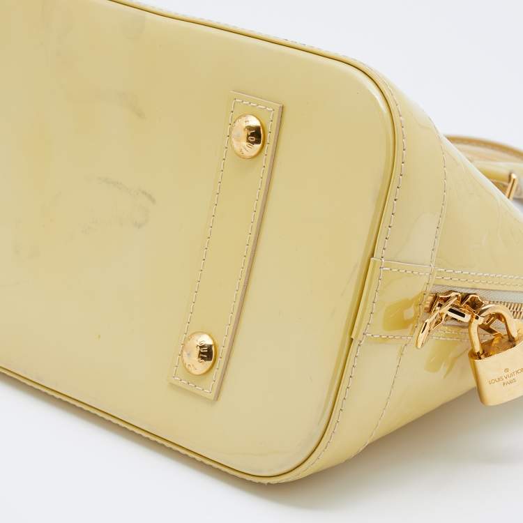Pre Owned Louis Vuitton Vert Impression Monogram Vernis Alma PM Bag
