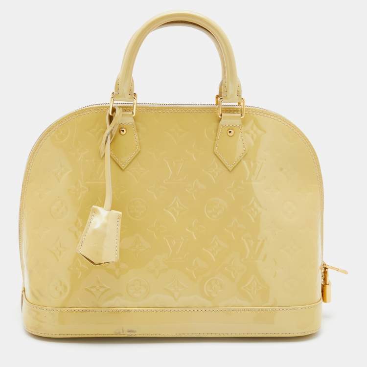 Pre Owned Louis Vuitton Vert Impression Monogram Vernis Alma PM Bag