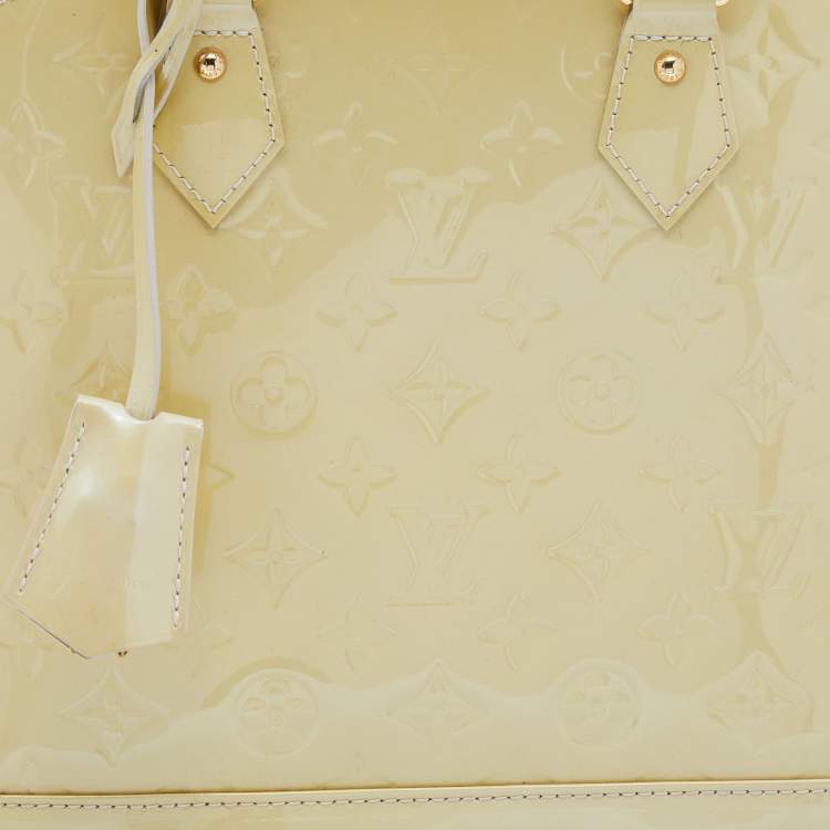Pre Owned Louis Vuitton Vert Impression Monogram Vernis Alma PM Bag