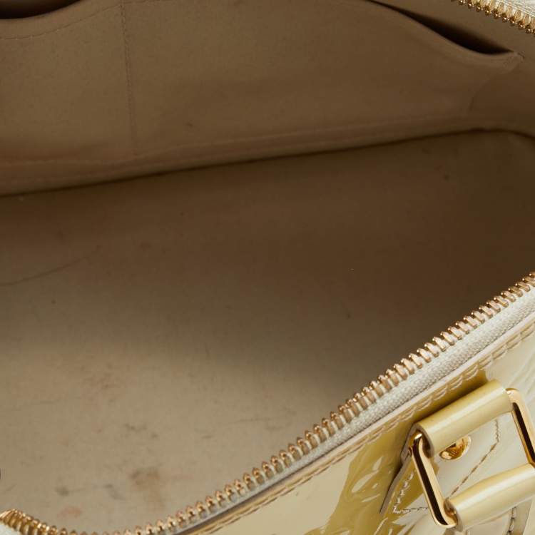 Pre Owned Louis Vuitton Vert Impression Monogram Vernis Alma PM Bag
