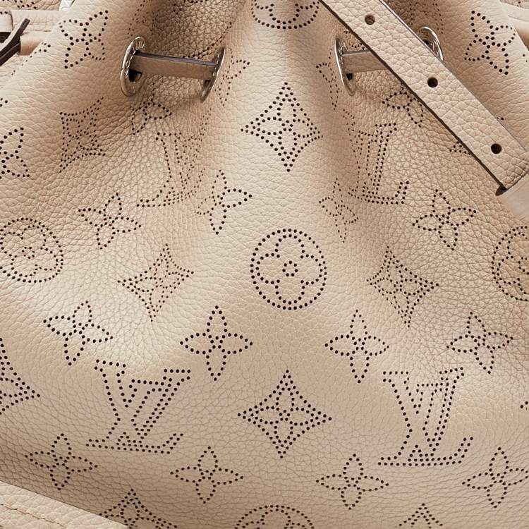 Pre Owned Louis Vuitton Galet Monogram Mahina Leather Bella Bucket Bag