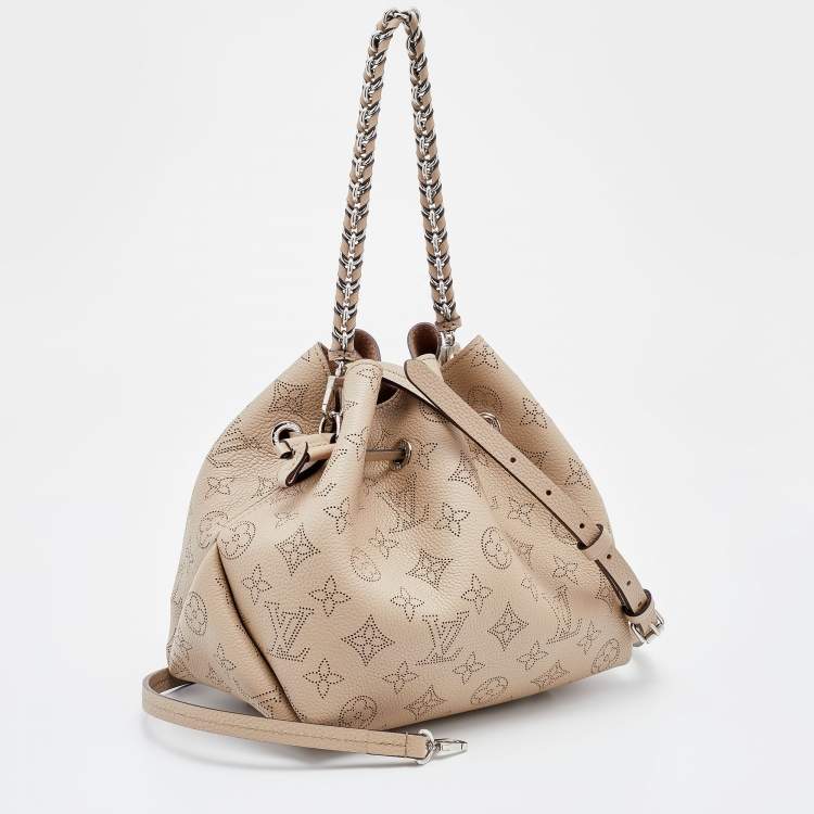 Pre Owned Louis Vuitton Galet Monogram Mahina Leather Bella Bucket Bag