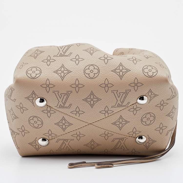 Pre Owned Louis Vuitton Galet Monogram Mahina Leather Bella Bucket Bag