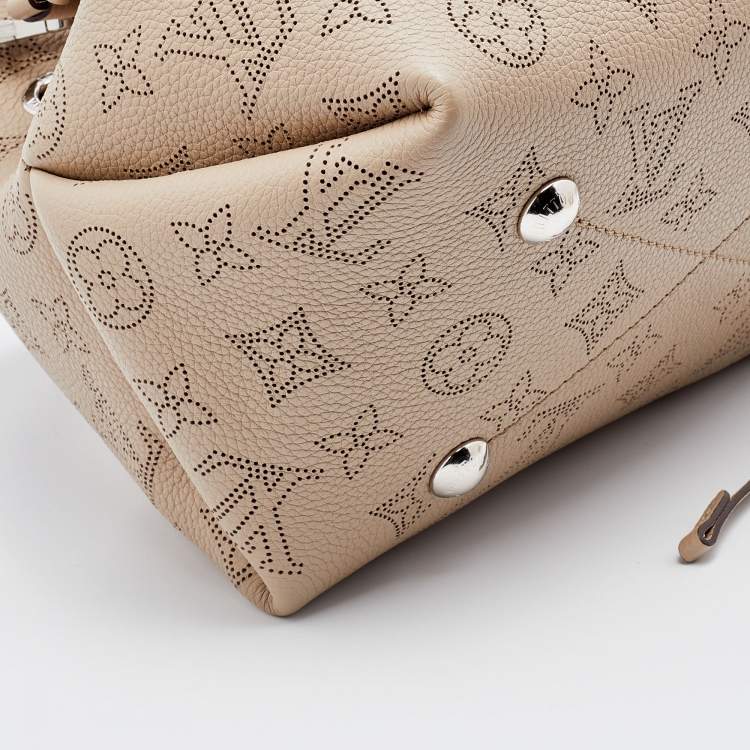 Pre Owned Louis Vuitton Galet Monogram Mahina Leather Bella Bucket Bag