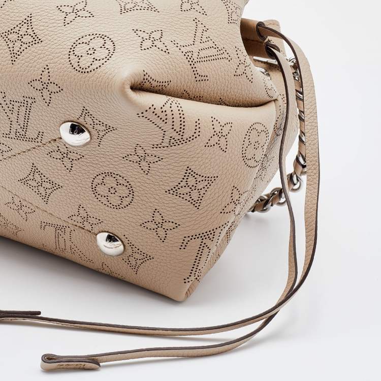 Pre Owned Louis Vuitton Galet Monogram Mahina Leather Bella Bucket Bag