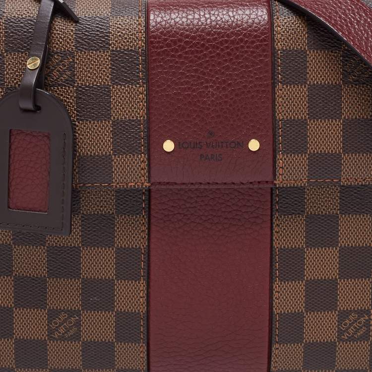 Pre Owned Louis Vuitton Bordeaux Damier Ebene Canvas Bond Street Bag