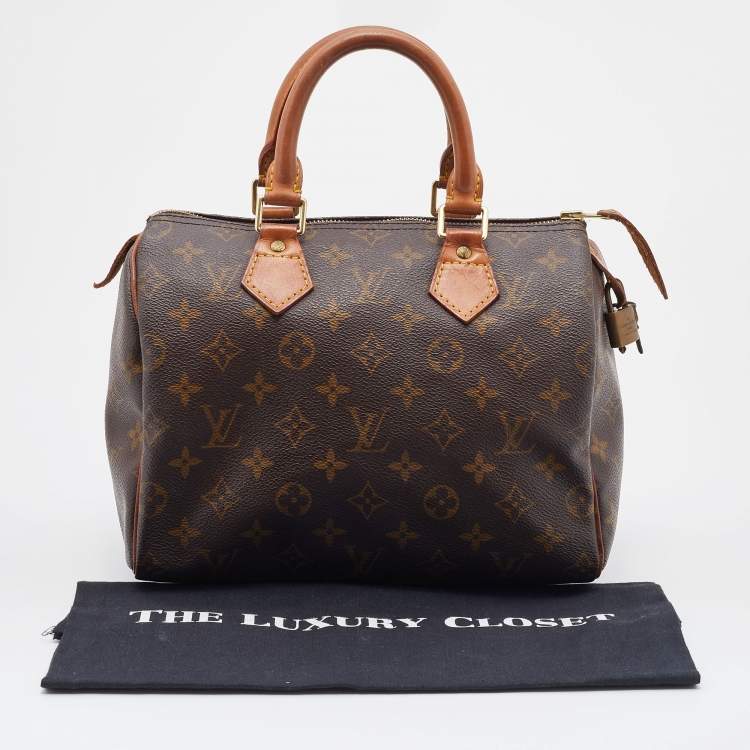 Pre Owned Louis Vuitton Monogram Canvas Speedy 25 Bag