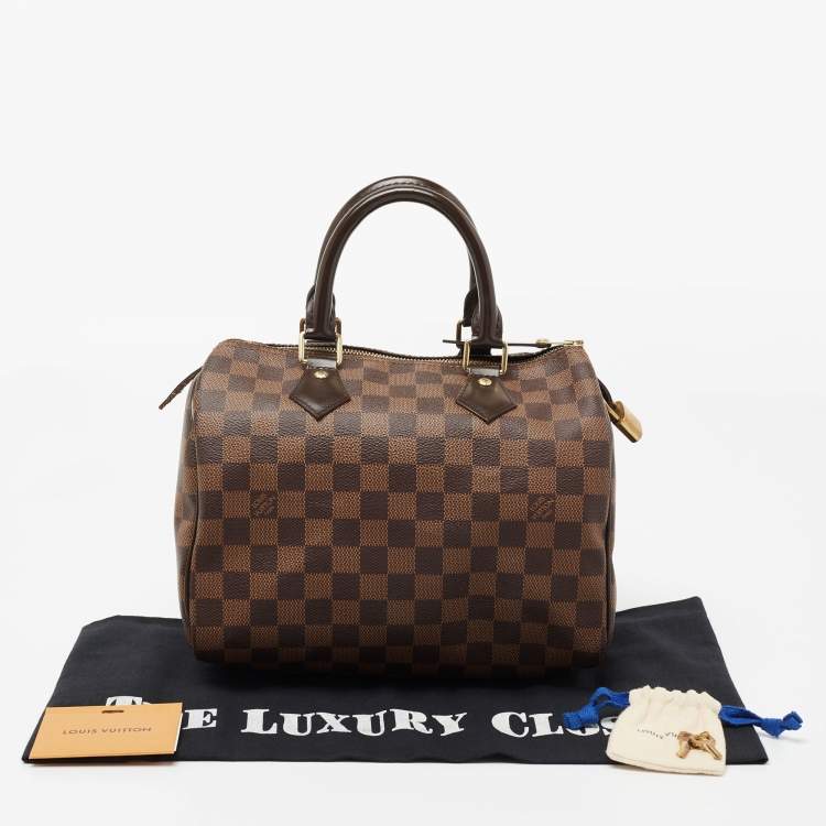 مملوكة مسبقًا Louis Vuitton Damier Ebene Canvas Speedy 25 Bag