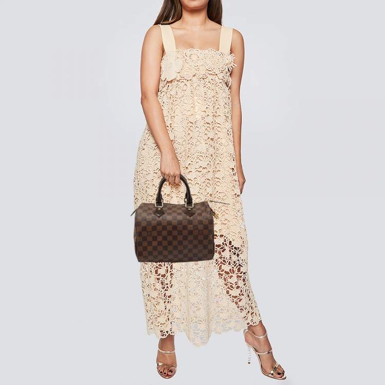 مملوكة مسبقًا Louis Vuitton Damier Ebene Canvas Speedy 25 Bag