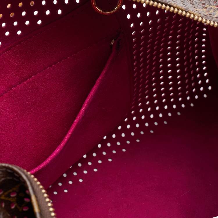 Pre Owned Louis Vuitton Fuchsia Monogram Perforated Canvas Limited Edition Speedy 30 Bag