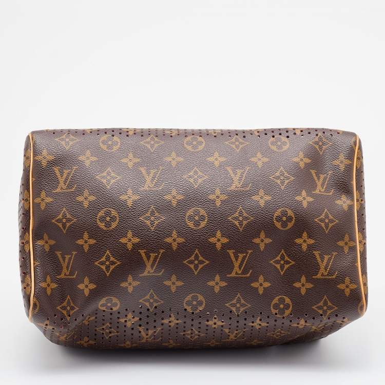 Pre Owned Louis Vuitton Fuchsia Monogram Perforated Canvas Limited Edition Speedy 30 Bag