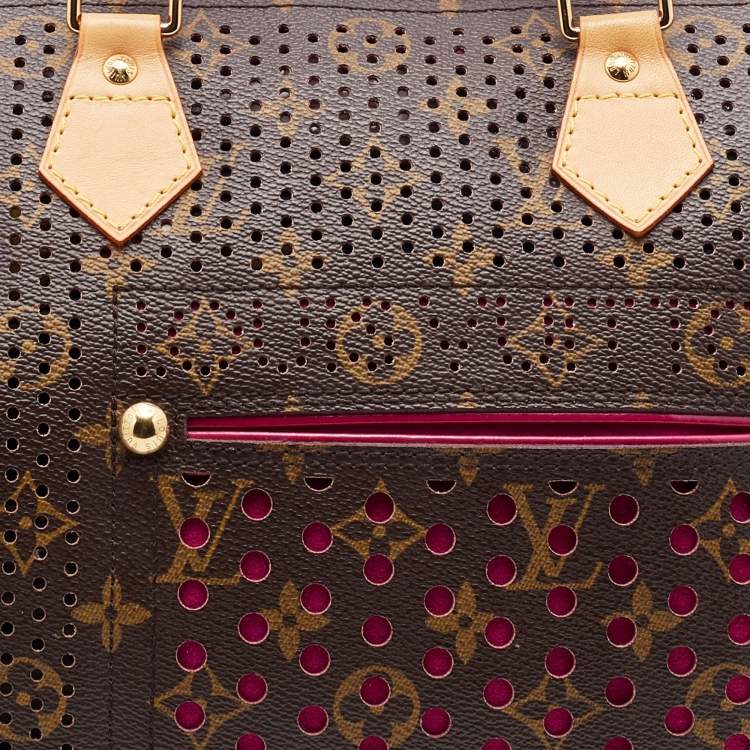 Pre Owned Louis Vuitton Fuchsia Monogram Perforated Canvas Limited Edition Speedy 30 Bag