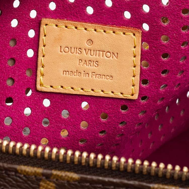 Pre Owned Louis Vuitton Fuchsia Monogram Perforated Canvas Limited Edition Speedy 30 Bag
