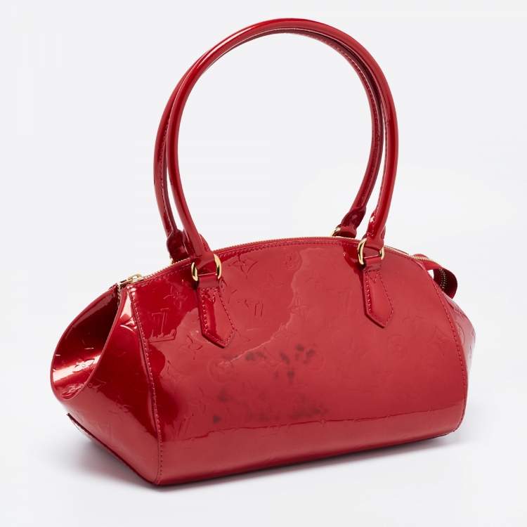Pre Owned Louis Vuitton Pomme D’Amour Monogram Vernis Sherwood PM Bag