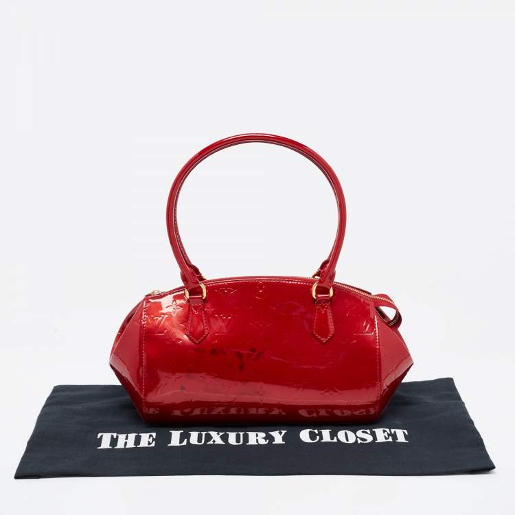 Pre Owned Louis Vuitton Pomme D’Amour Monogram Vernis Sherwood PM Bag