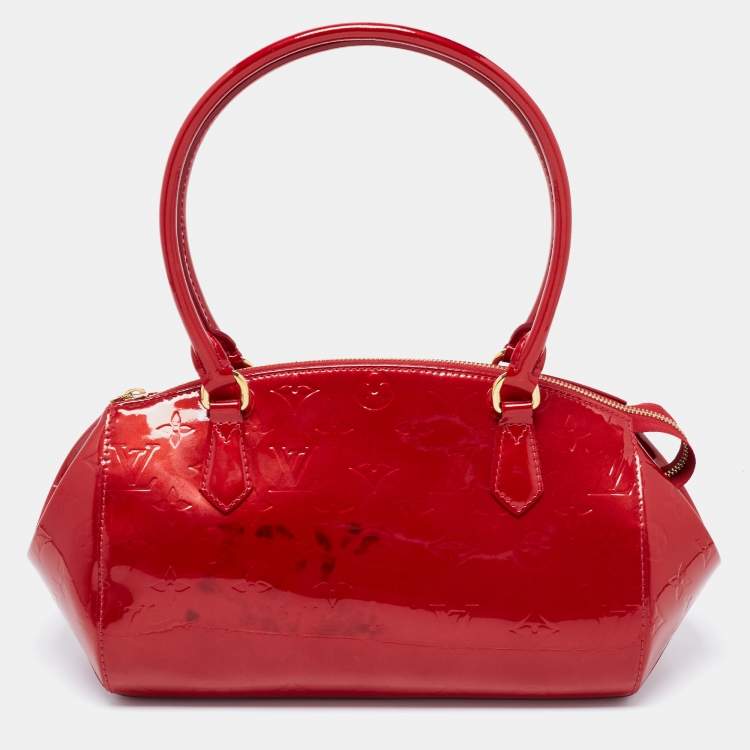 Pre Owned Louis Vuitton Pomme D’Amour Monogram Vernis Sherwood PM Bag