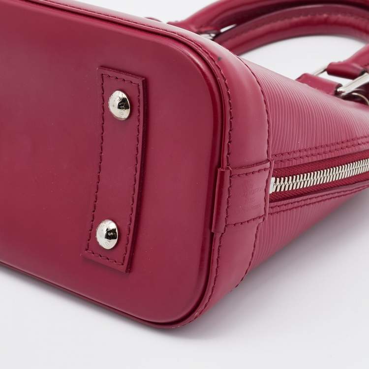 Pre Owned Louis Vuitton Fuchsia Epi Leather Alma BB Bag